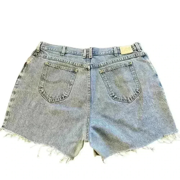 Lee Pants - VTG 90s Y2K Lee Denim Cutoff Shorts 38” Waist ACTUAL Relaxed Western Grunge